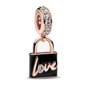 NWOT Love Padlock Dangle Charm Sterling Silver 925